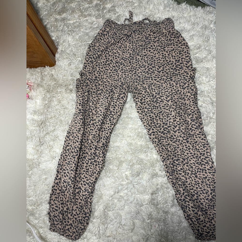 Cheetah print joggers